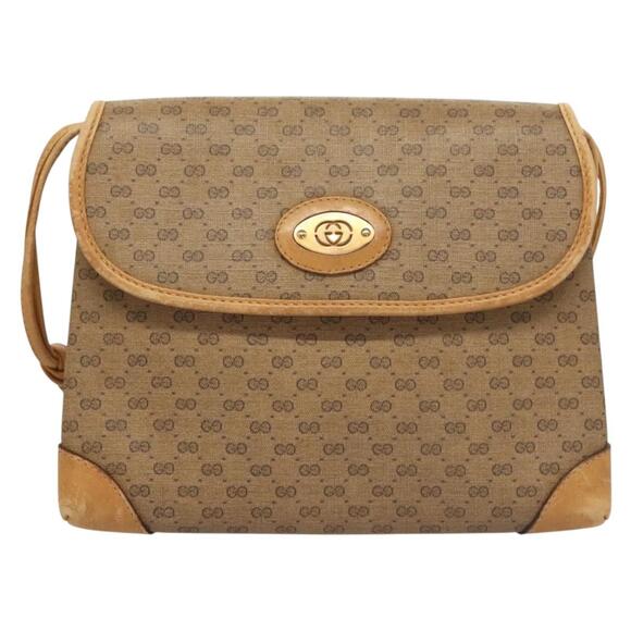 GUCCI Micro GG Supreme Shoulder Bag Pvc Beige Gold 007 92 007 92 - Picture 2 of 13